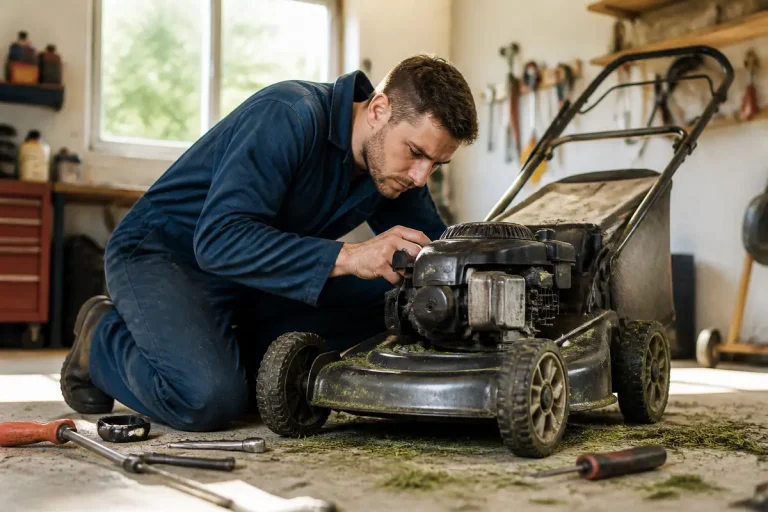Tracteur tondeuse qui cale bout d’un moment : solutions efficaces